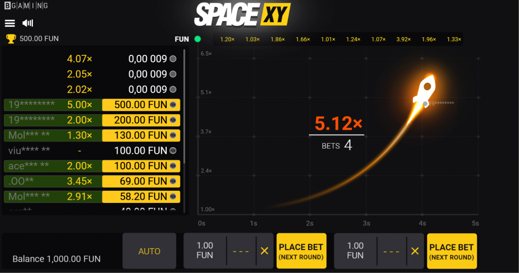 SPACE XY Aposta - Jogo do foguete